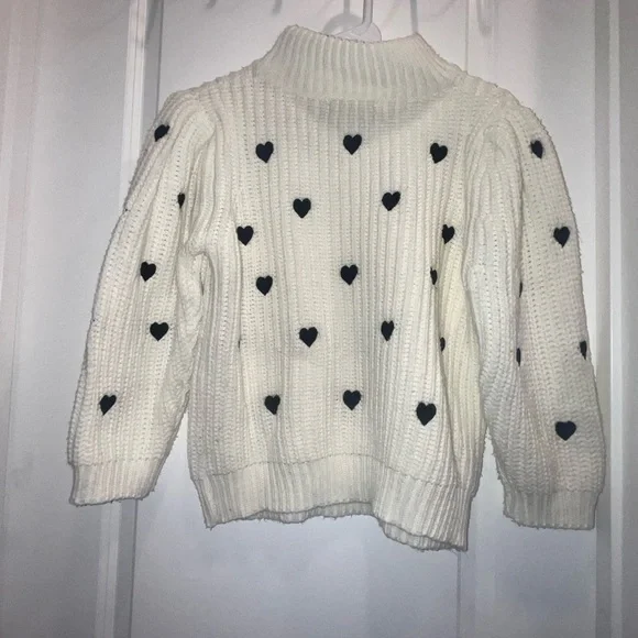 Anthropologie women’s Hearts Mock Neck Sweater - Picture 2 of 4